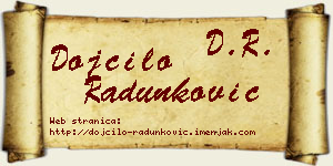 Dojčilo Radunković vizit kartica